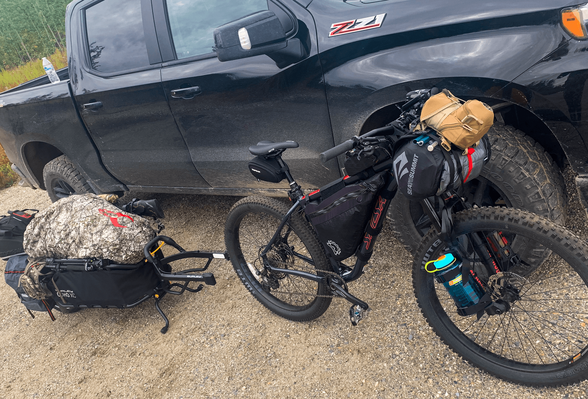 Broken bicycle trailer frame