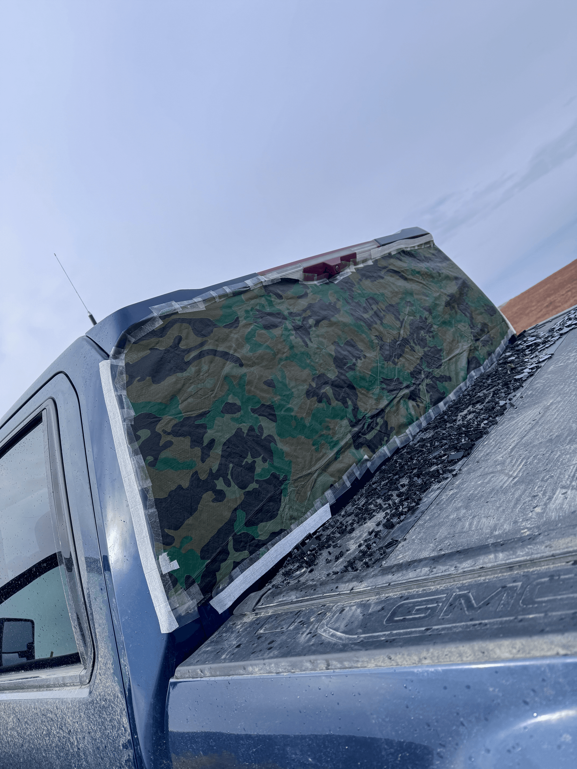 Back home in the driveway