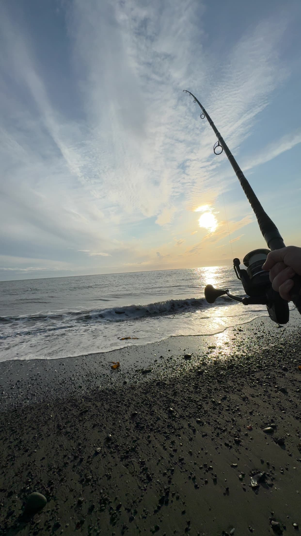 Surf fishing at Anchor Point